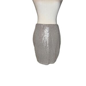 Peach Love California skirt women’s medium gold shimmer/glitter pencil mini